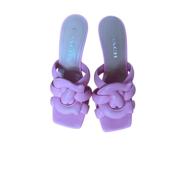Coach Kellie soft pink Barbie dress sandals heels 7 - Picture 8 of 13